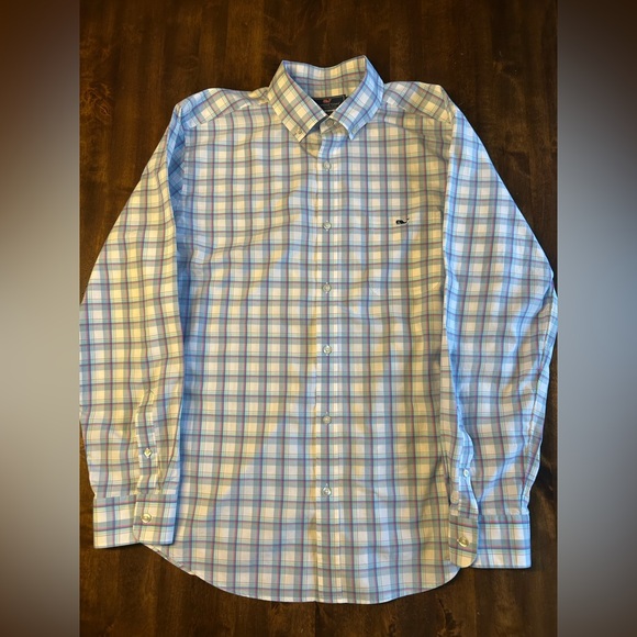 Vineyard Vines Other - Mens Vineyard Vines Classic Fit Tucker Shirt Size Large Plaid Blue Pink Cotton